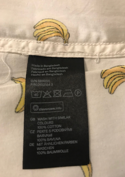 Chemise à motifs bananes Taille L