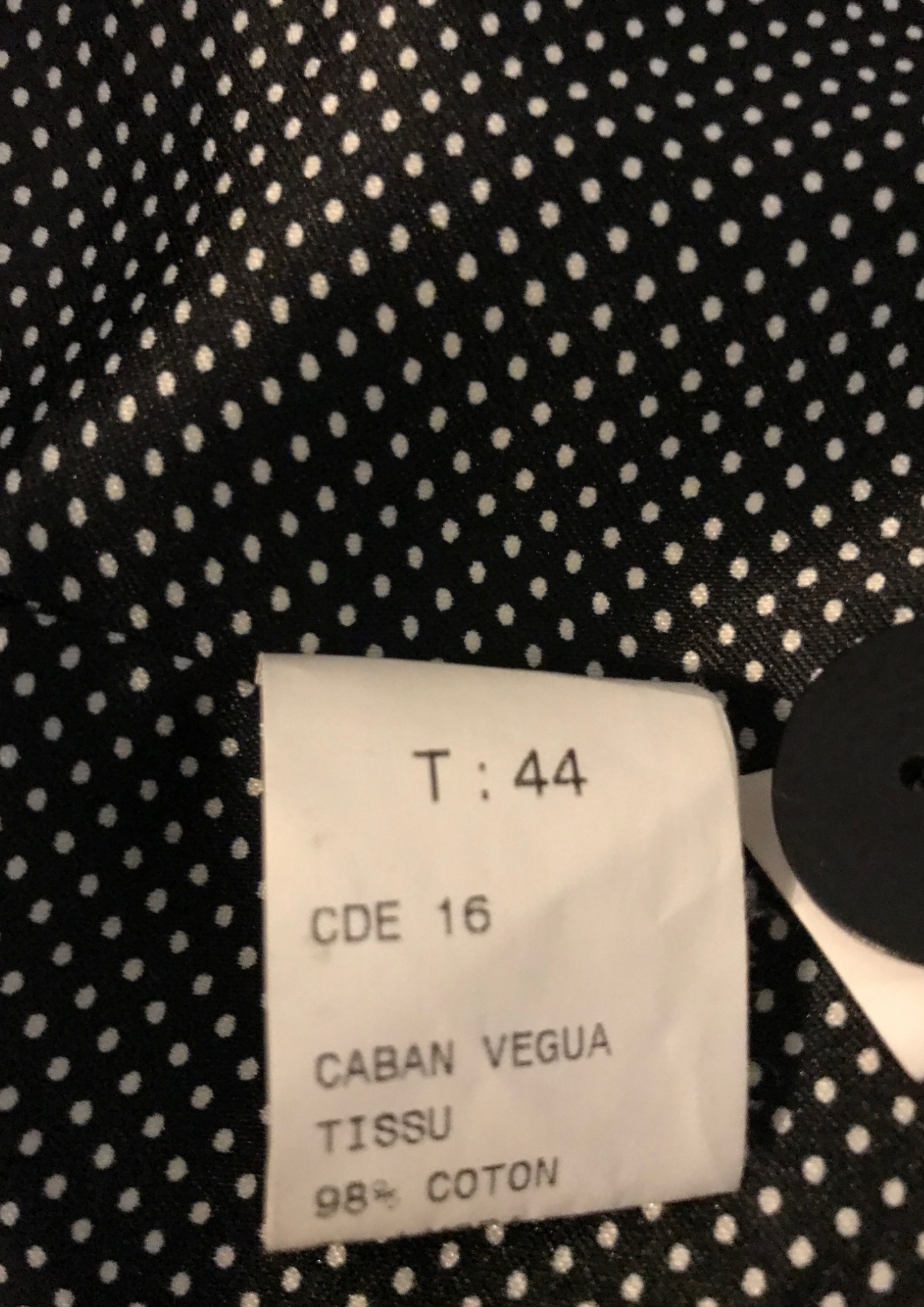 Veste en velours côtelé Taille 42