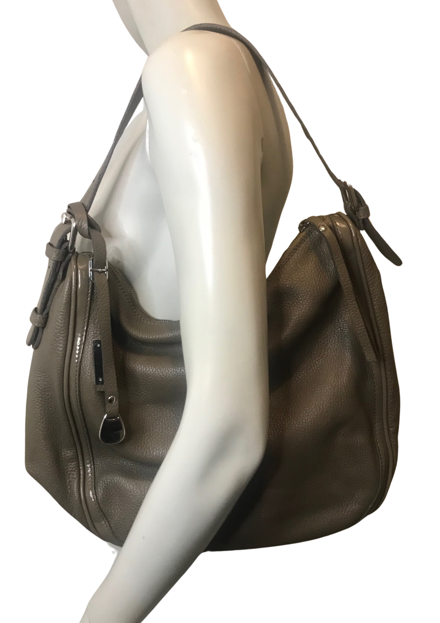 Sac gris en Cuir