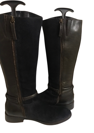 Bottes cavalières en daim et cuir Pointure 38