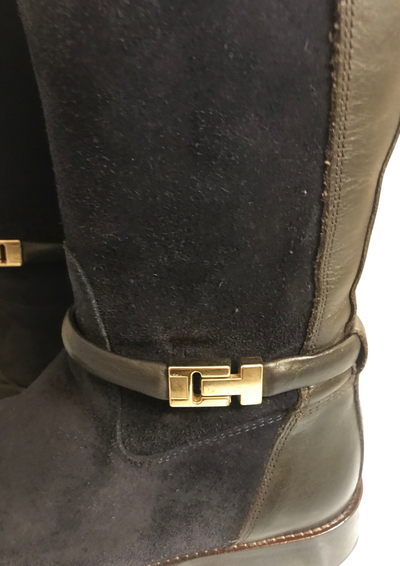 Bottes cavalières en daim et cuir Pointure 38