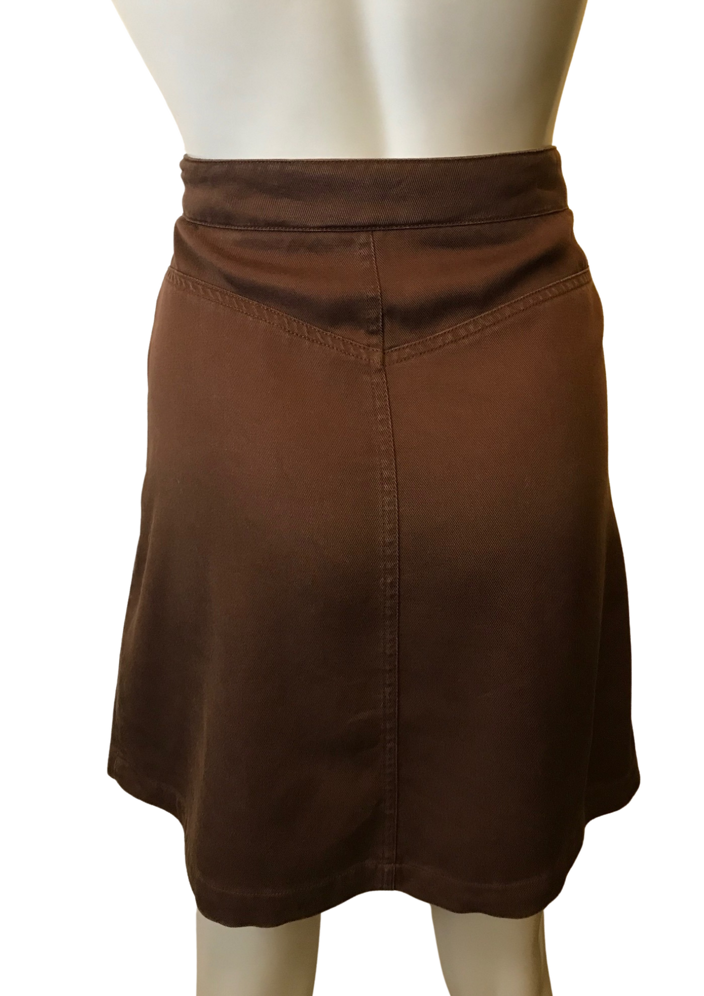 Jupe marron en lyocell Taille 36