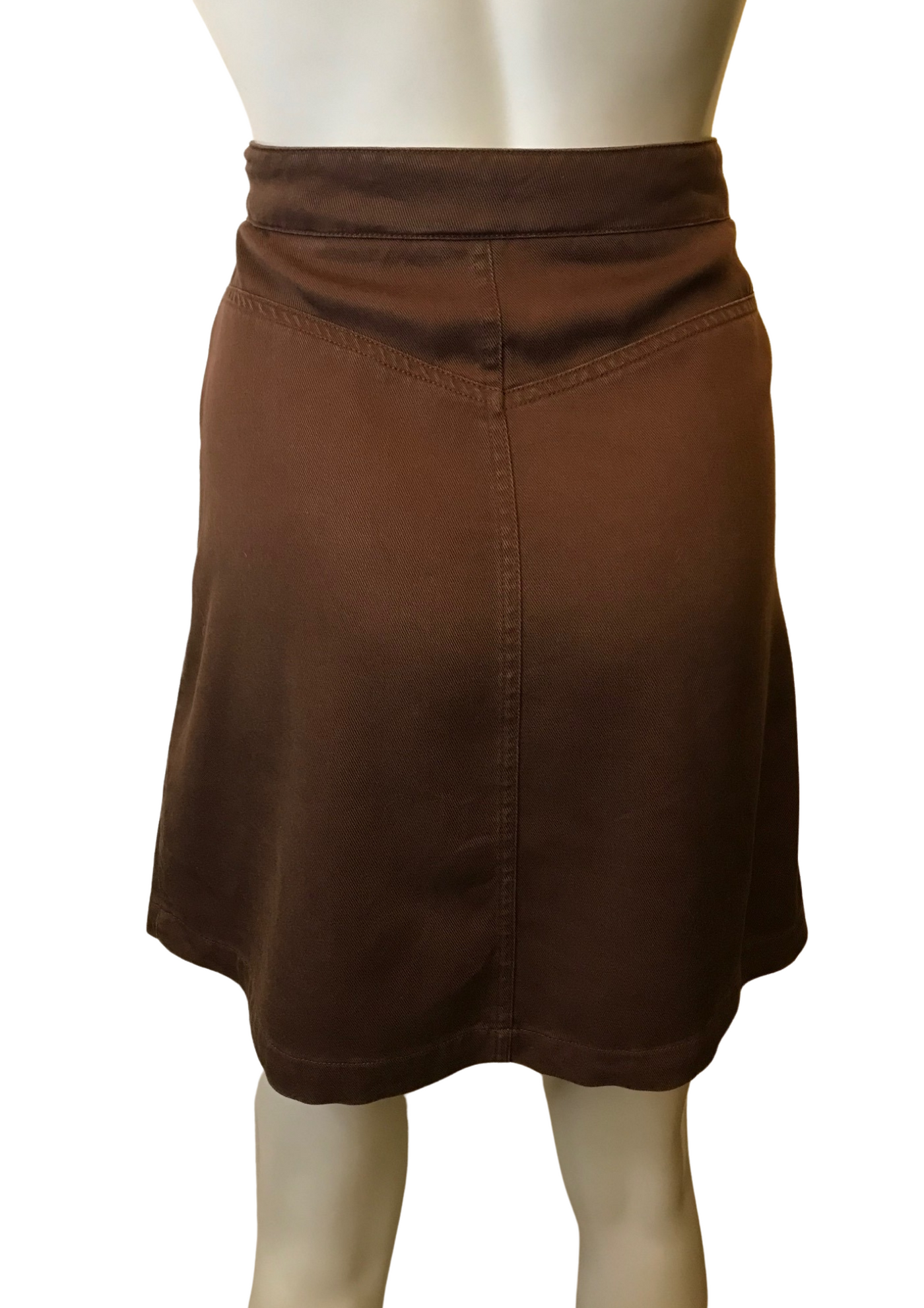 Jupe marron en lyocell Taille 36