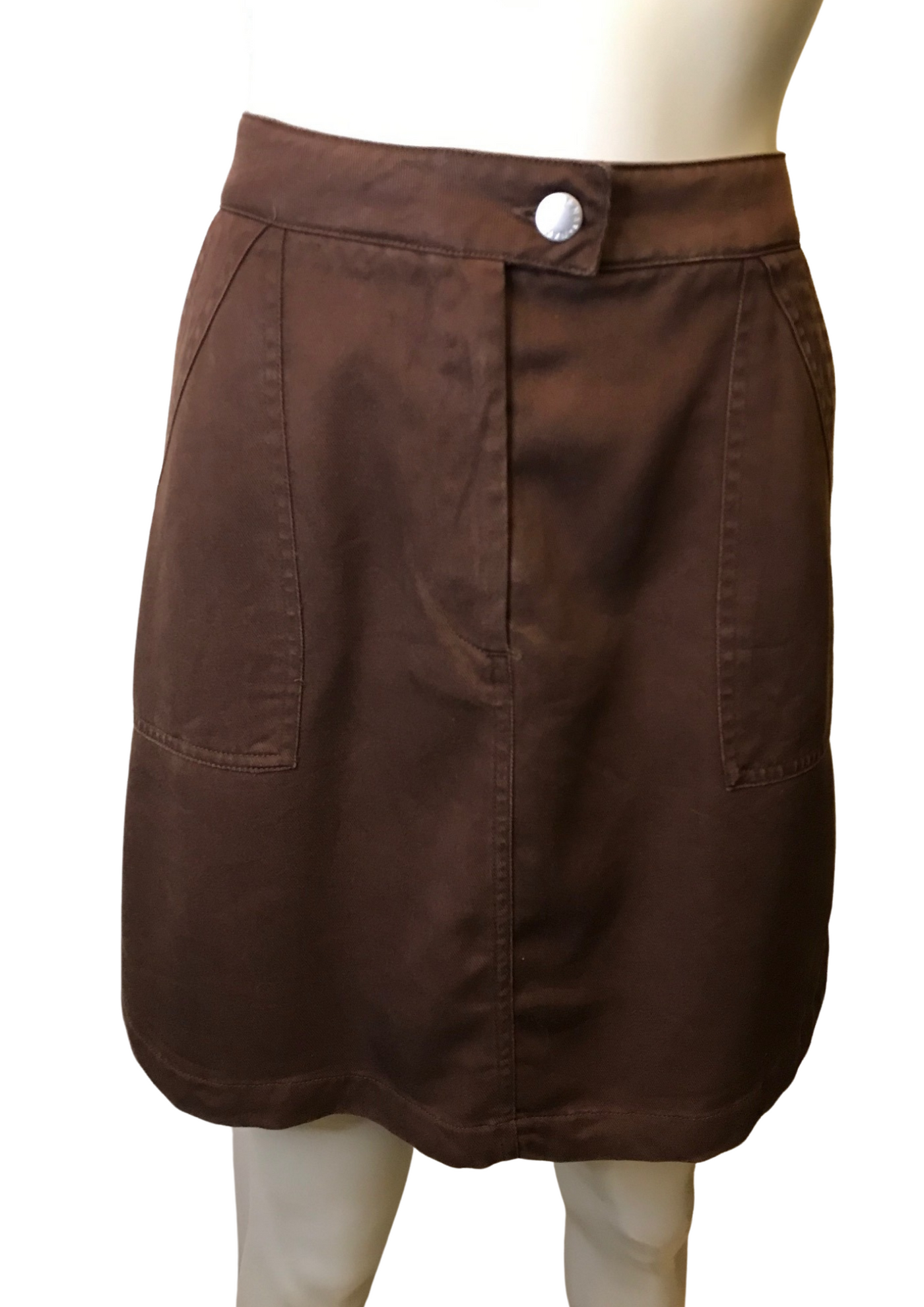 Jupe marron en lyocell Taille 36