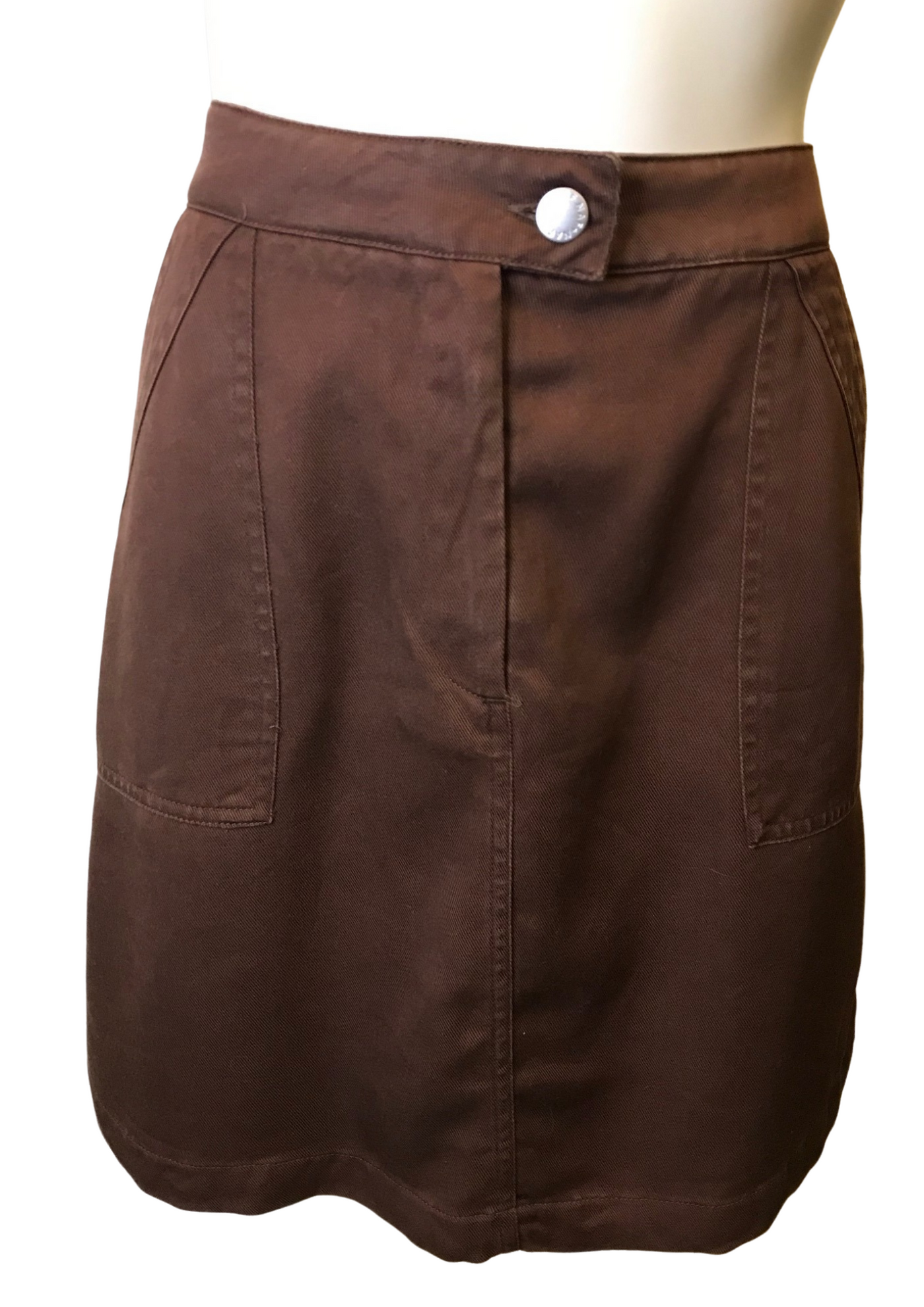 Jupe marron en lyocell Taille 36